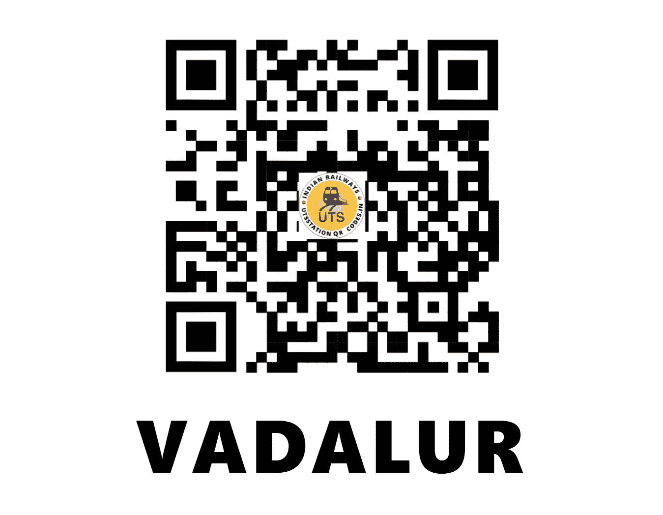 UTS QR Code for VADALUR - VLU (SR - TAMIL NADU)